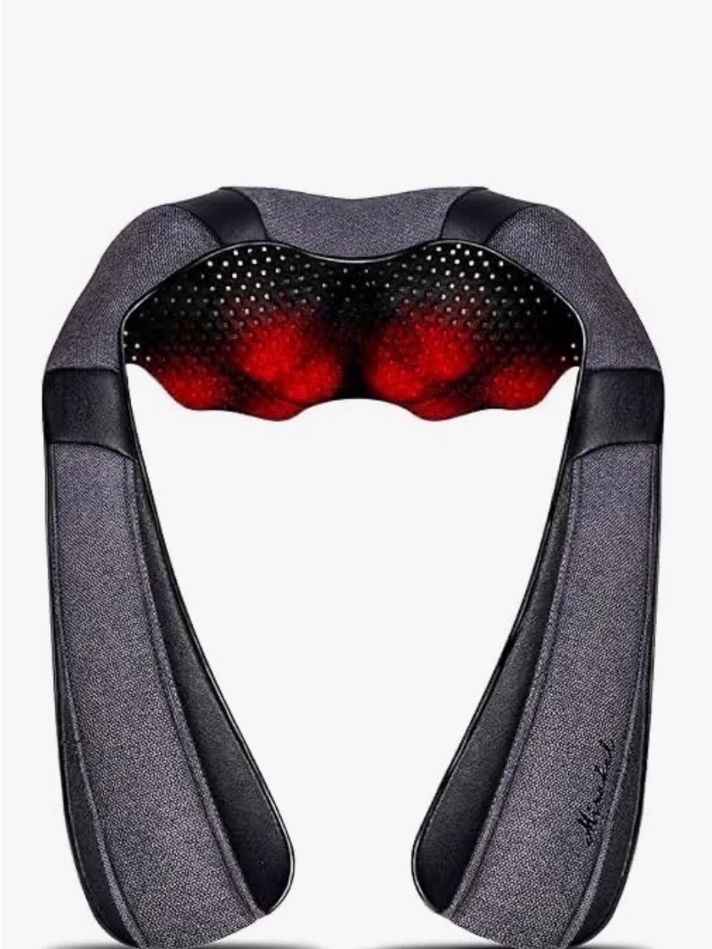 Shiatsu Neck & Shoulder Massager in Gray with Red Heat Nodes